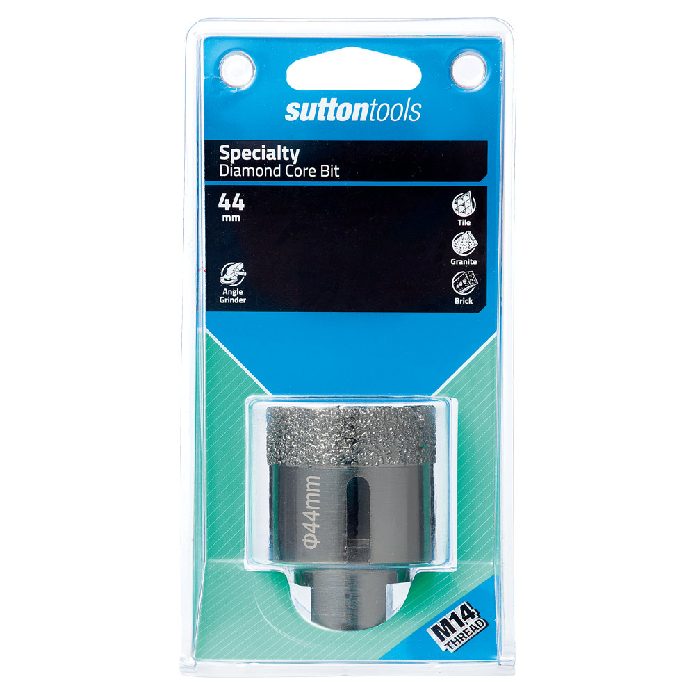 DIAMOND CORE BIT 19MM - CUT DEPTH 35MM X M14 THREAD SUTTON